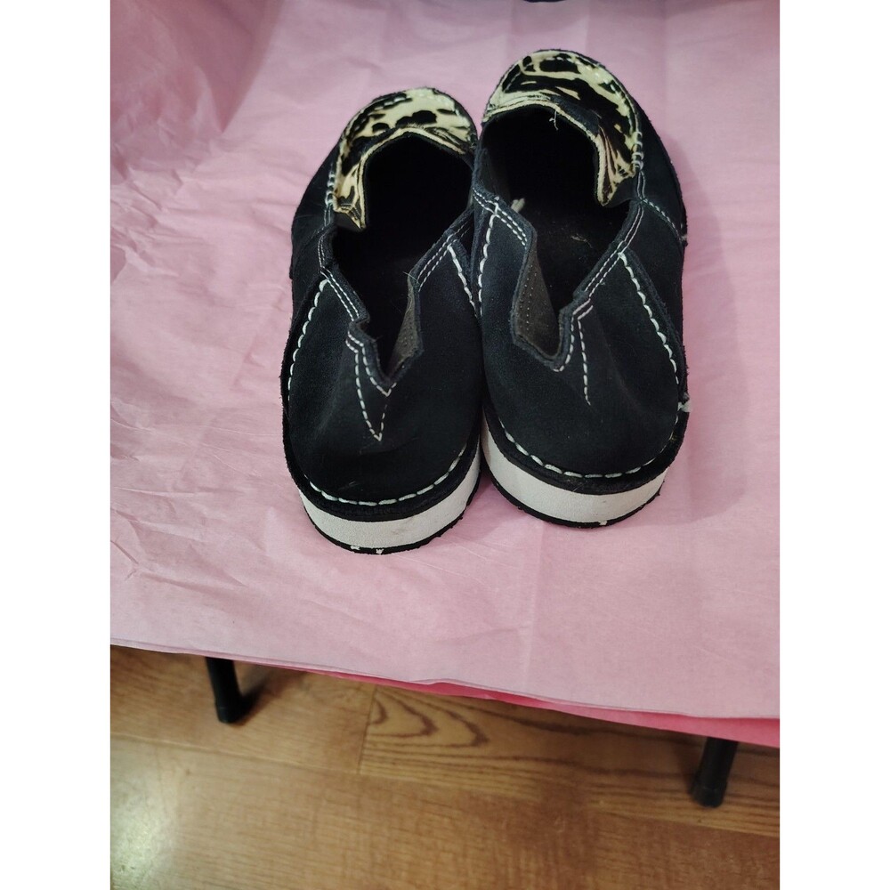 Ariat Cruiser Suede Black & White Hair On Shoes Womens Size 9 - Picture 4 of 8